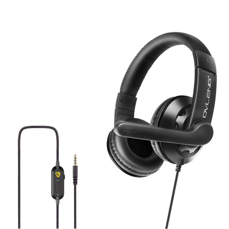 OVLENG OV-P2 3.5mm Gaming Headphone Wired Earphone E-Sports Headphone with Adjustable Noise Cancelling Mic for PS4 Xbox One Cellphone Computer OVLENG OV-P2 3.5mm Gaming Headphone Wired Earphone E-Sports Headphone with Adjustable Noise Cancelling Mic for PS4 Xbox One Cellphone Computer